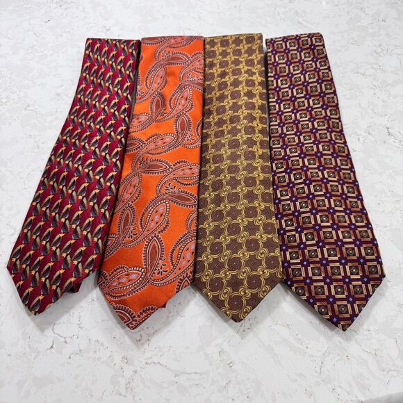 Robert Talbot Best of Class lot of 4 & 1 Pc Studio Silk Neckties 58"-60" - USA - Picture 2 of 16